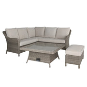 Kettler Charlbury Signature Mini Dining Corner Set with High Low Table & Weatherproof Cushions Kettler