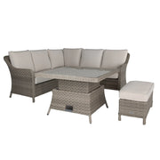 Kettler Charlbury Signature Mini Dining Corner Set with High Low Table & Weatherproof Cushions Kettler