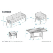 Kettler Cora Rope Casual Dining Set Kettler