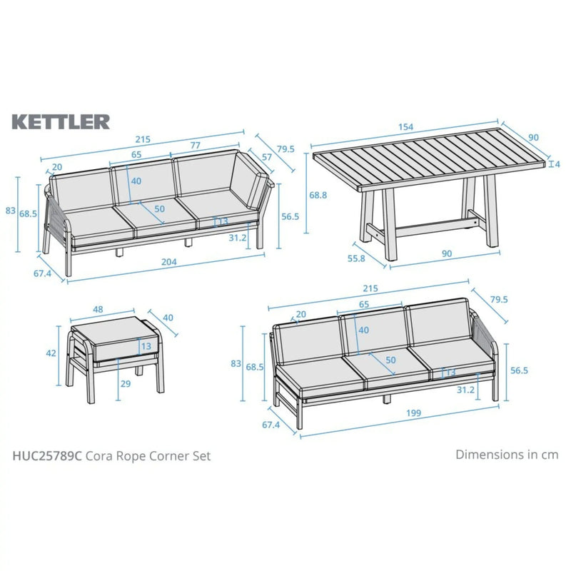 Kettler Cora Rope Corner Set Kettler