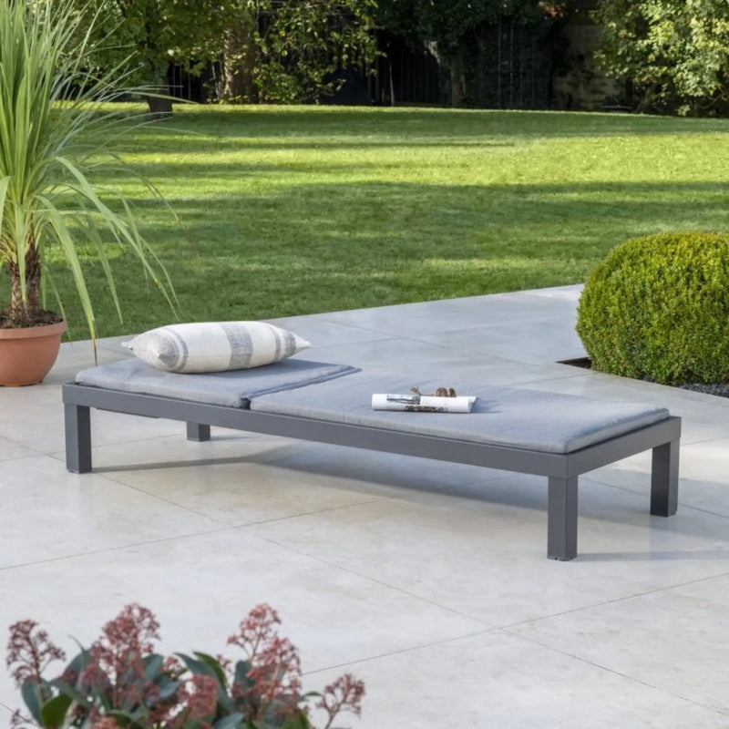 Kettler Elba Sunlounger with Cushion Grey Kettler
