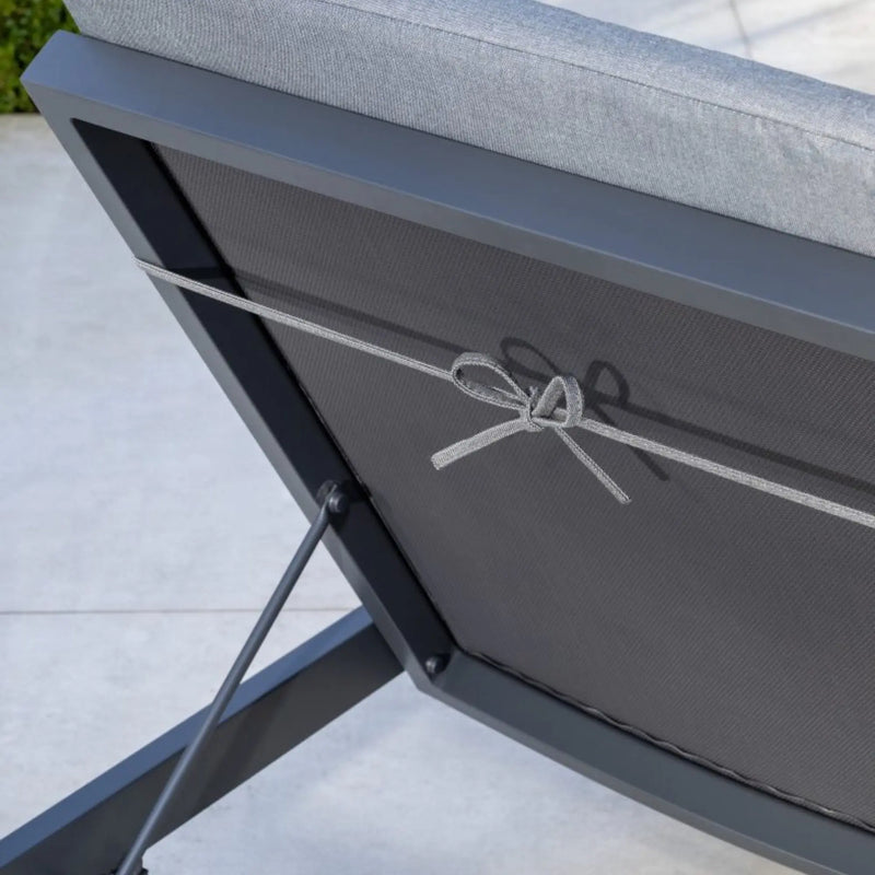 Kettler Elba Sunlounger with Cushion Grey Kettler