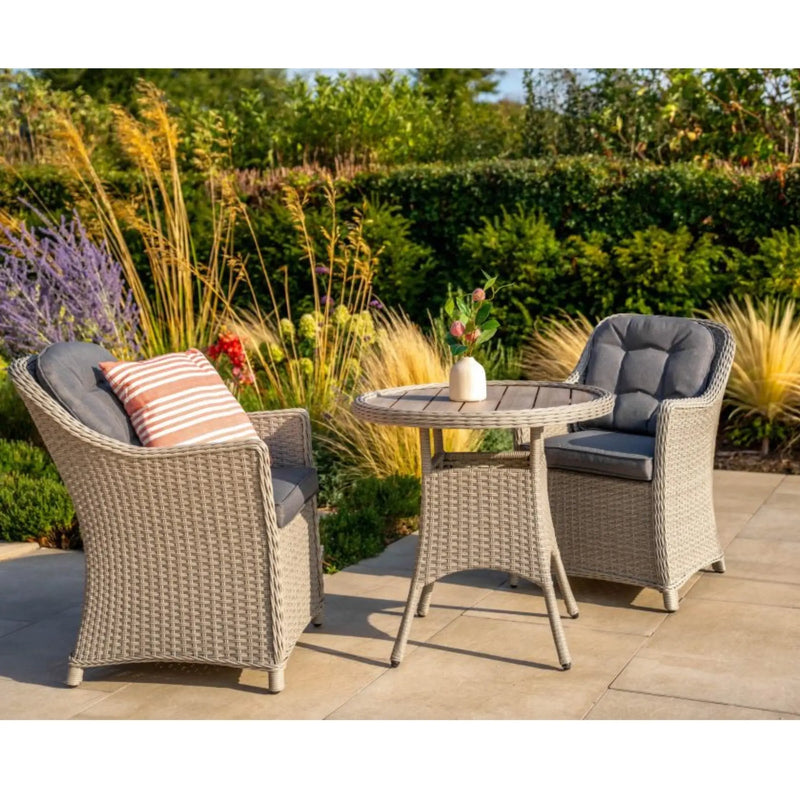 Kettler Foxley 2 Seat Wicker Bistro Set with 70cm Round Table Kettler