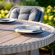 Kettler Foxley 6 Seat Dining Set with 140cm Round Table including Parasol and Base Kettler