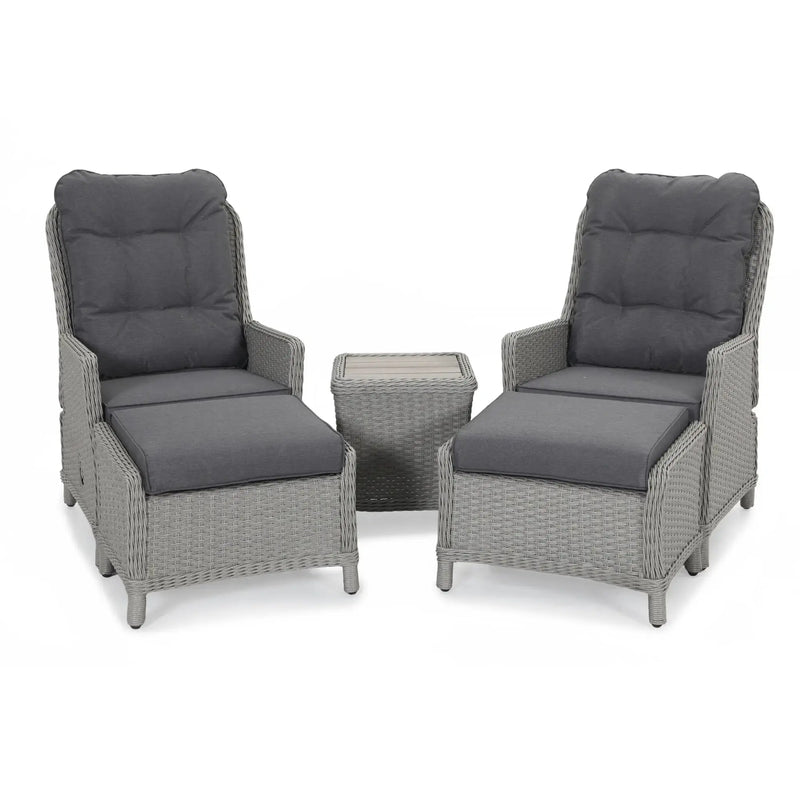 Kettler Foxley Garden Companion Set with Side Table and Footstool Kettler