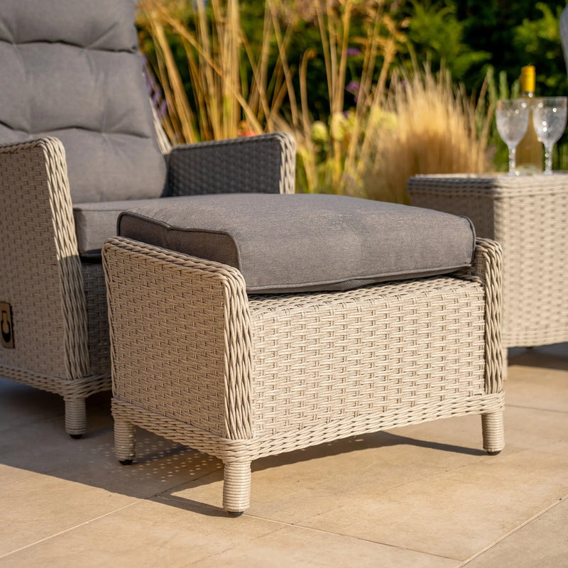 Kettler Foxley Garden Companion Set with Side Table and Footstool Kettler