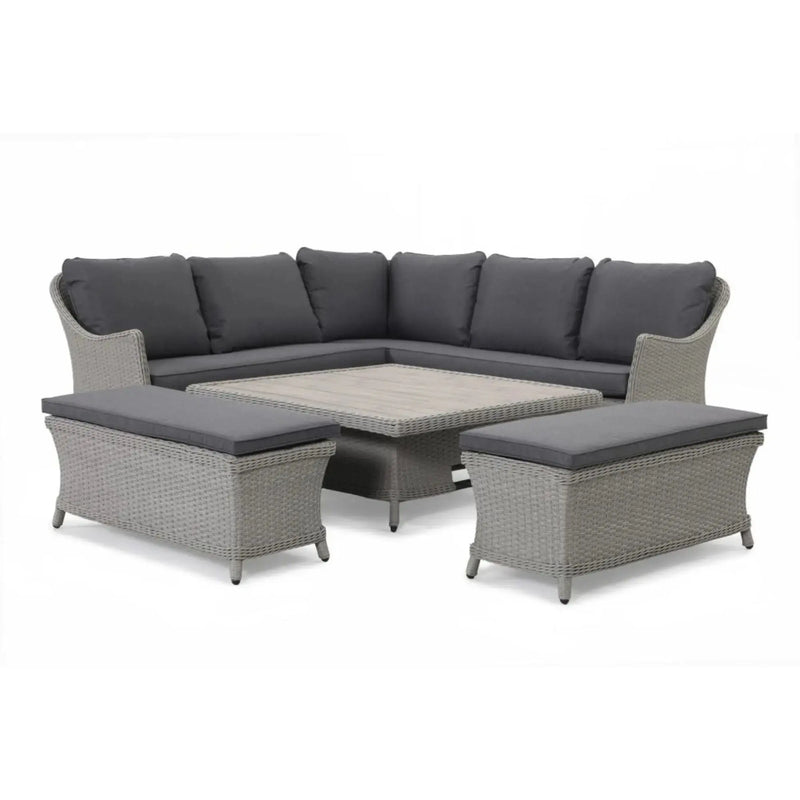 Kettler Foxley Square Corner Set with 120x120cm High/Low Table Kettler