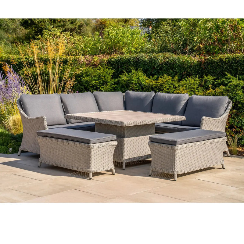 Kettler Foxley Square Corner Set with 120x120cm High/Low Table Kettler