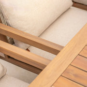 Kettler Lando 6 Seat Garden Dining Set - Acacia Wood - RainSafe Cushions Kettler