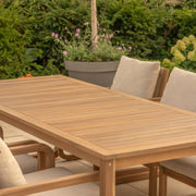 Kettler Lando 6 Seat Garden Dining Set - Acacia Wood - RainSafe Cushions Kettler