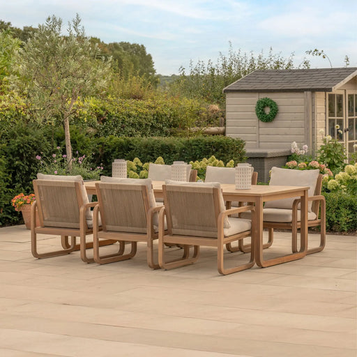 Kettler Lando 6 Seat Garden Dining Set - Acacia Wood - RainSafe Cushions Kettler