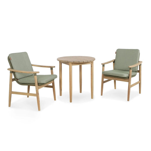 Kettler Meadow 2 Seat Garden Bistro Set - Acacia Wood - RainSafe Cushions Kettler