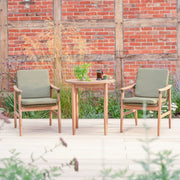 Kettler Meadow 2 Seat Garden Bistro Set - Acacia Wood - RainSafe Cushions Kettler