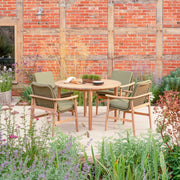 Kettler Meadow 4 Seat Garden Dining Set - Acacia Wood - RainSafe Cushions Kettler