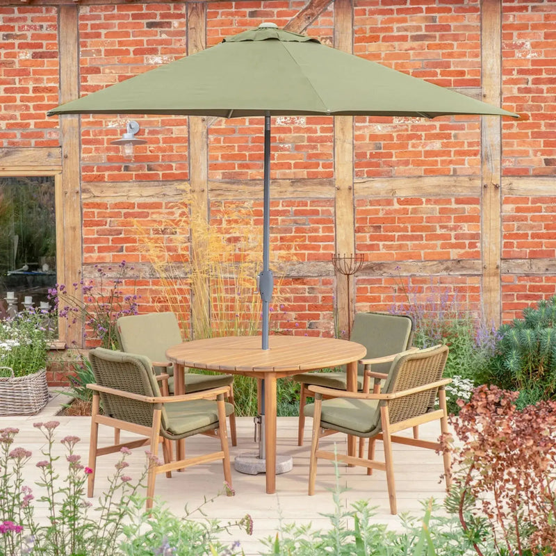 Kettler Meadow 4 Seat Garden Dining Set - Acacia Wood - RainSafe Cushions Kettler