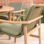 Kettler Meadow 4 Seat Garden Dining Set - Acacia Wood - RainSafe Cushions Kettler