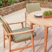 Kettler Meadow 4 Seat Garden Dining Set - Acacia Wood - RainSafe Cushions Kettler