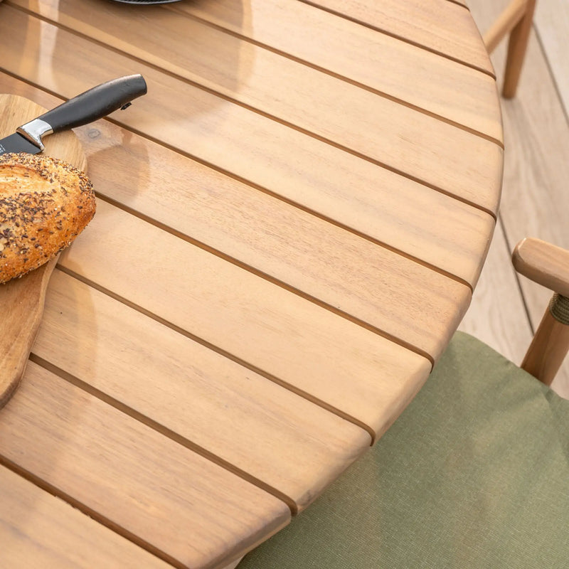 Kettler Meadow 4 Seat Garden Dining Set - Acacia Wood - RainSafe Cushions Kettler