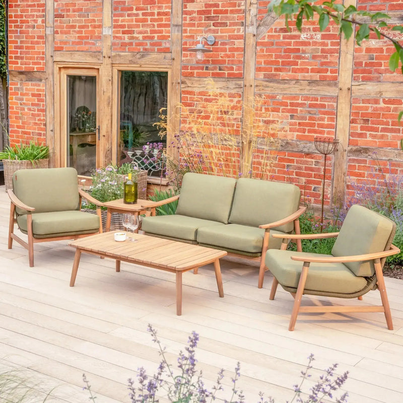 Kettler Meadow 4 Seat Garden Lounge Set - Acacia Wood - RainSafe Cushions Kettler