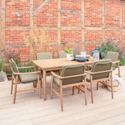 Kettler Meadow 6 Seat Garden Dining Set - Acacia Wood - RainSafe Cushions Kettler