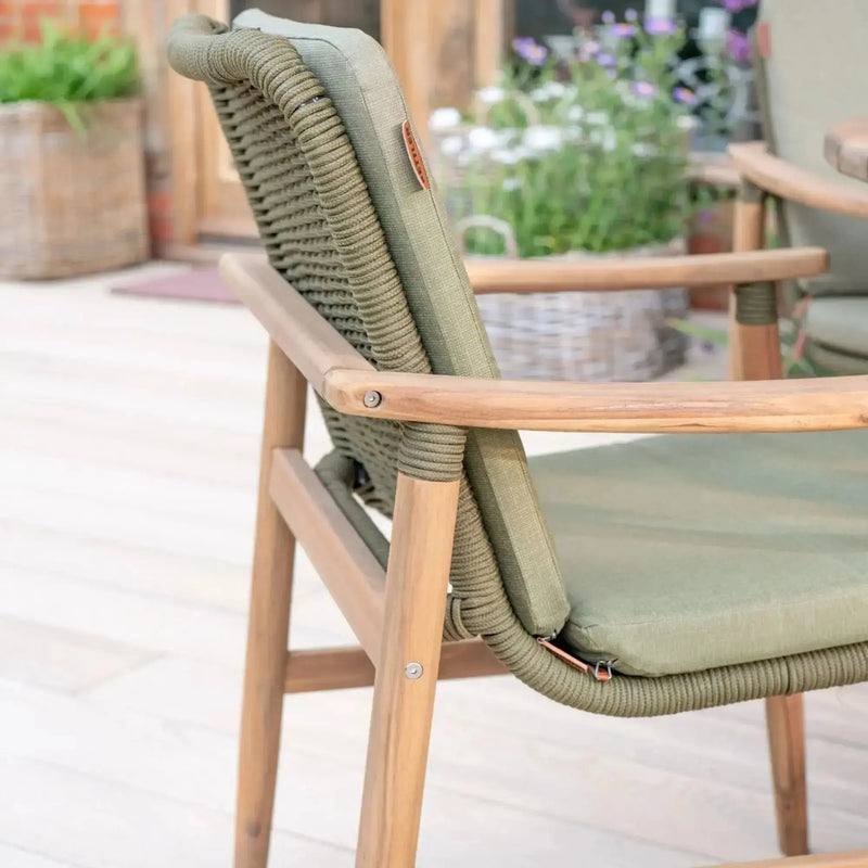 Kettler Meadow 2 Seat Garden Bistro Set - Acacia Wood - RainSafe Cushions Kettler