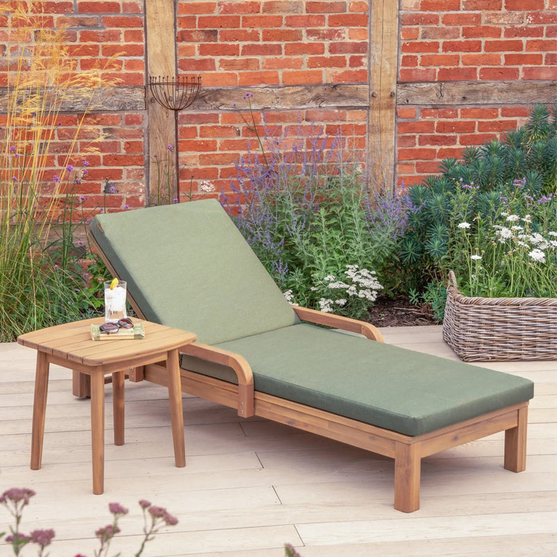 Kettler Meadow Sun Lounger - Acacia Wood - RainSafe Cushion Kettler