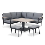 Kettler Merano Garden Corner Set - High/Low Table - RainSafe Cushions Kettler