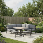 Kettler Merano Garden Corner Set - High/Low Table - RainSafe Cushions Kettler