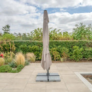Kettler Orion 3.0m Square Slate Canopy LED Cantilever Parasol with Side Tilt, Granite Base & Night Cover - Grey Frame (Copy) Kettler