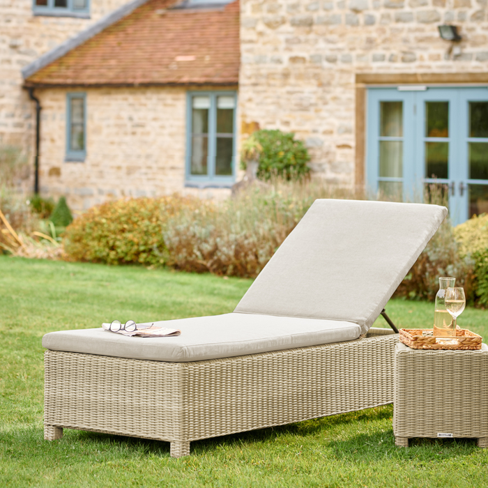 Kettler Palma Signature Lounger Stone Cushion | Oyster Rattan