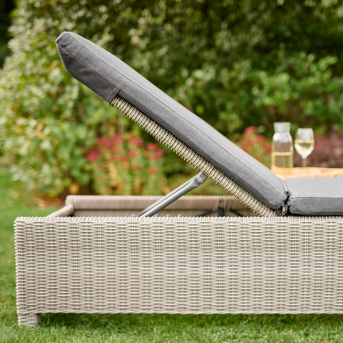 Kettler Palma Signature Lounger Stone Cushion | Oyster Rattan