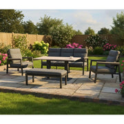 Kettler Tudor 5 Seat Garden Lounge Set High/Low Table - RainSafe Cushions Kettler