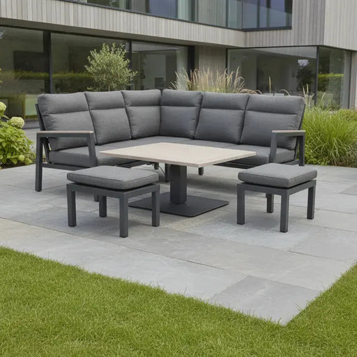 Kettler Tudor Garden Mini Corner Set - High/Low Table - RainSafe Cushions Kettler