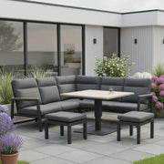 Kettler Tudor Garden Mini Corner Set - High/Low Table - RainSafe Cushions Kettler