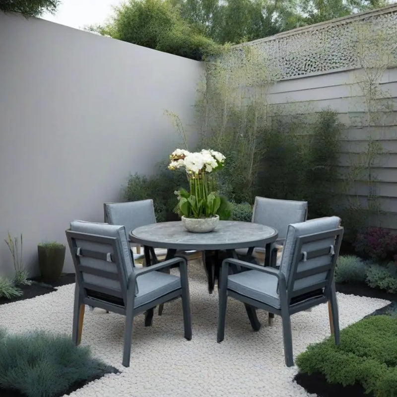 Mayfair Outdoor 4 Seat Round 120cm Dining Seat Grace Bay