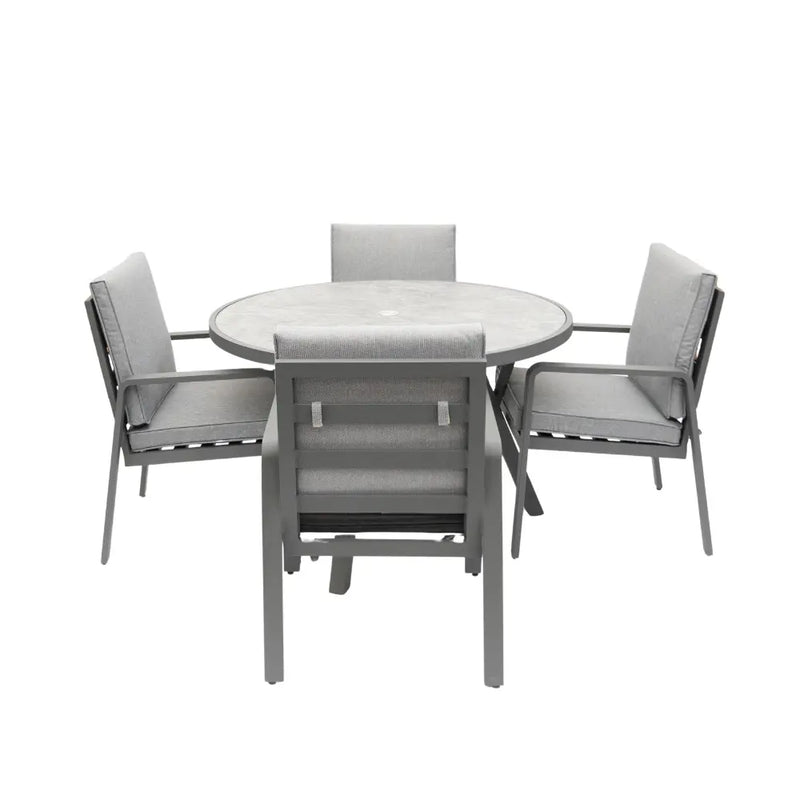Mayfair Outdoor 4 Seat Round 120cm Dining Seat Grace Bay