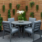 Mayfair Outdoor 4 Seat Round 120cm Dining Seat Grace Bay