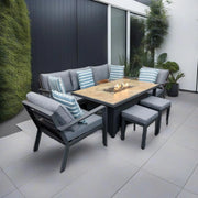 Mayfair Outdoor Sofa Set with Flame Table | Seats 7 Grace Bay