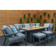 Mayfair Outdoor Sofa Set with Flame Table | Seats 7 Grace Bay