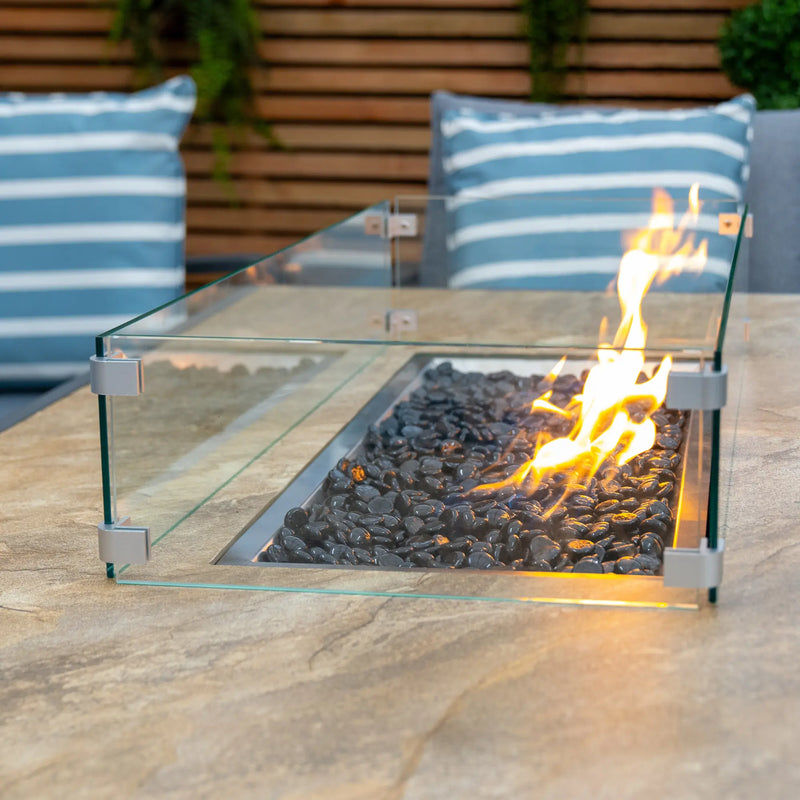 Mayfair Outdoor Sofa Set with Flame Table | Seats 7 Grace Bay