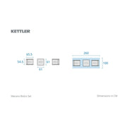 Kettler Merano Garden Bistro Set with 60x60cm Square Table Kettler