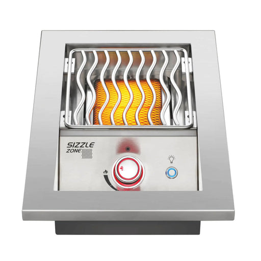 Napoleon infrared burner ceramic heating element close-up detail in use