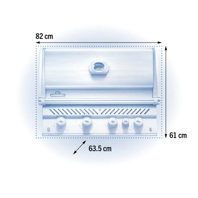 Napoleon Built-in Prestige PRO 500 Gas BBQ with Infrared Rear Burner & Rotisserie | FREE COVER Oaktree Garden Centre