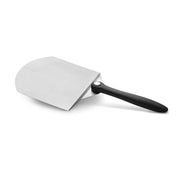 Pizza peel with black handle on a white background
