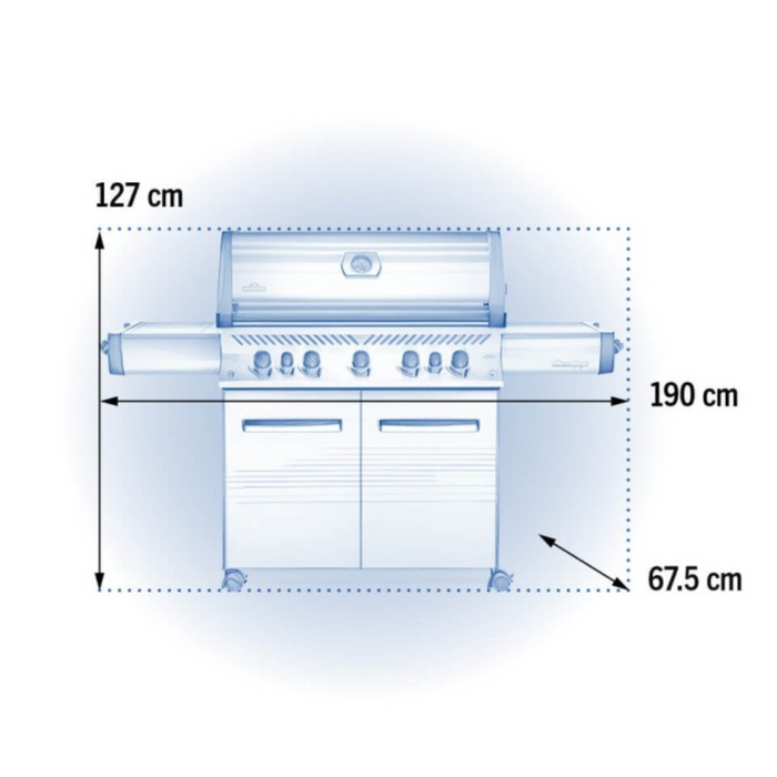 Napoleon Prestige 665 Stainless Steel Gas BBQ With Infrared Side & Rear Burners | FREE COVER, ROTISSERIE & TOOL