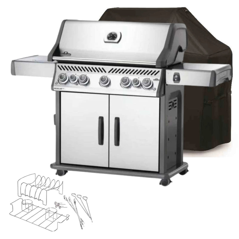 Napoleon Rogue SE 625 Propane Gas BBQ RSE625RSIBPSS-1 | Free Cover + Meat Lovers Kit Napoleon Grills