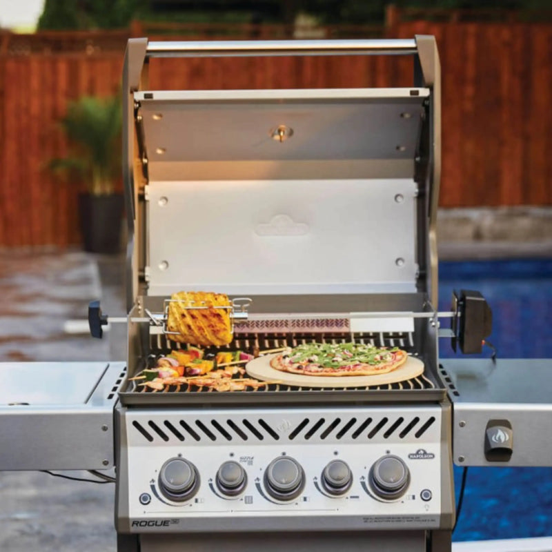 Napoleon Rogue SE 425 Stainless Steel Gas BBQ RSE425RSIBPSS-1 with Infrared Side Burner & Rear Burner | Free Cover & Rotisserie Napoleon Grills