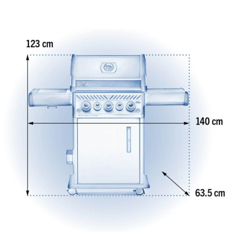 Napoleon Rogue SE 425 Stainless Steel Gas BBQ RSE425RSIBPSS-1 with Infrared Side Burner & Rear Burner | Free Cover & Rotisserie Napoleon Grills