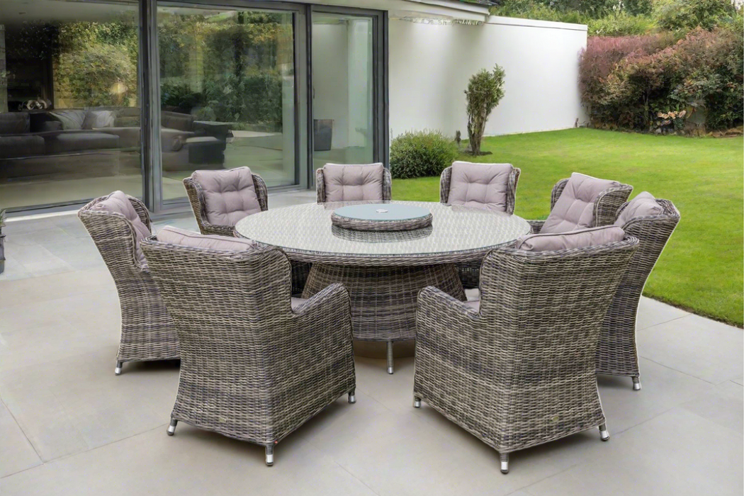 Grace Bay 8 Seat Round Garden Dining Set