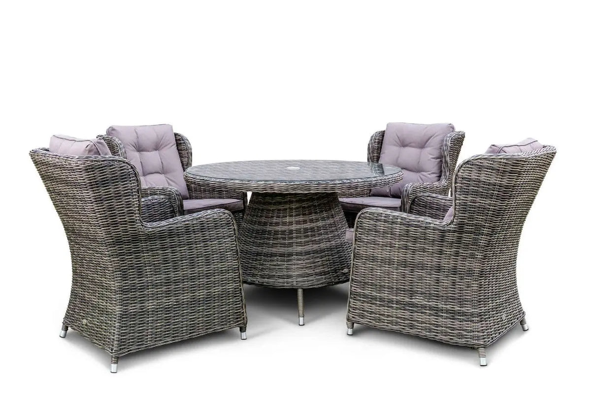 Grace Bay Round Garden Dining 4 Seat Set Save £s Fast Delivery